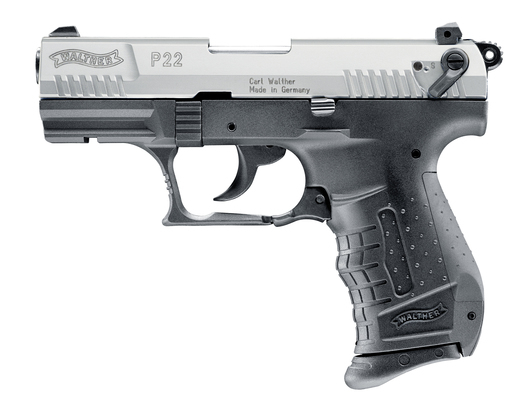 Walther P22 Metallschlitten vernickelt 9 mm P.A.K Signalwaffe