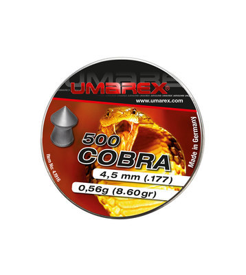 Umarex Cobra cal. 4,5 mm, 500 Stück Spitzkopf Diabolos geriffelt