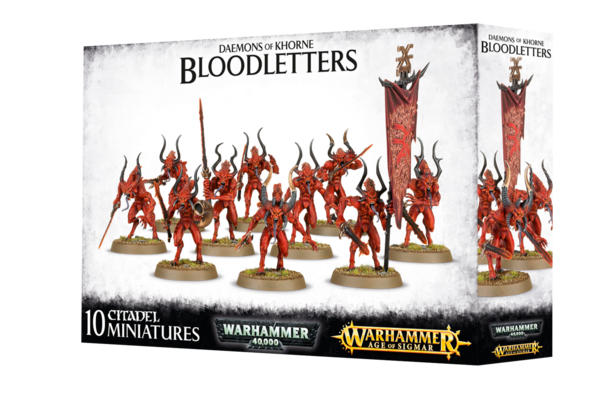Warhammer 40000 , Age of Sigmar Daemons Of Khorne Bloodletters