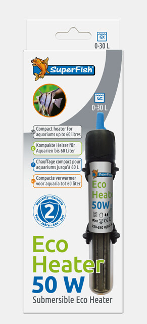 Eco Heizer Aquariumheizer 50 Watt für 0-30L