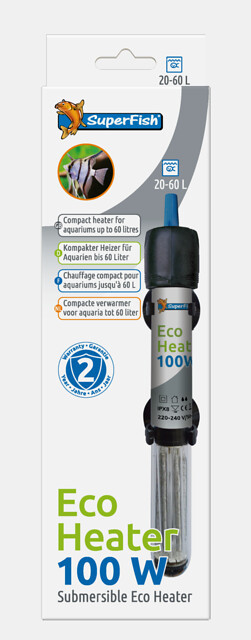 Eco Heizer Aquariumheizer 100 Watt für 20-60L