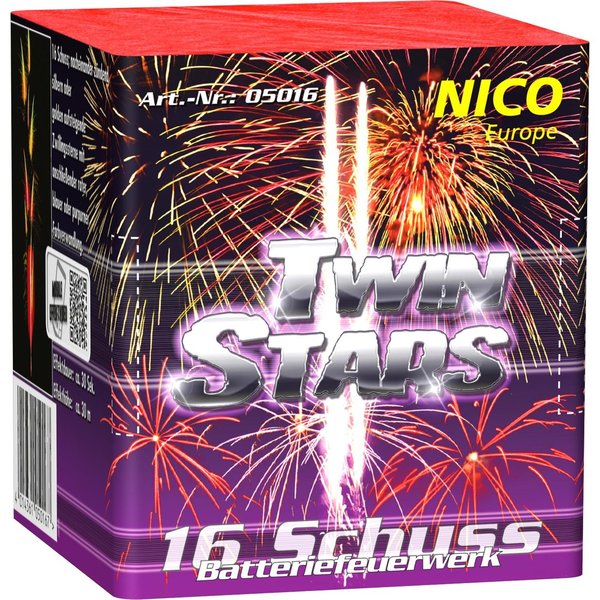 NICO Twin Stars Batteriefeuerwerk 16 Schuss