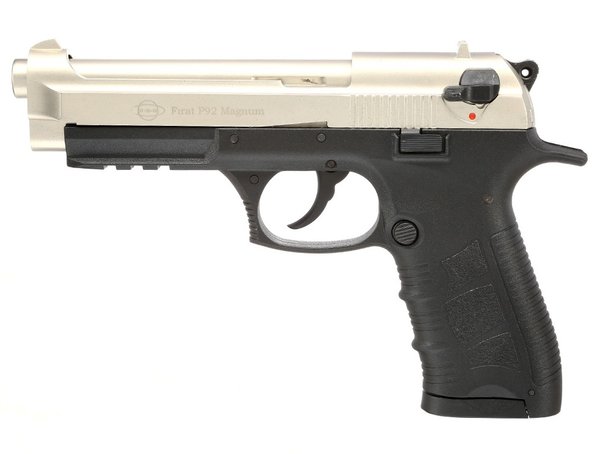 Signalpistole Ekol Magnum P92 vernickelt 9 mm P.A.K. mit 50 Schuss Platzpatronen