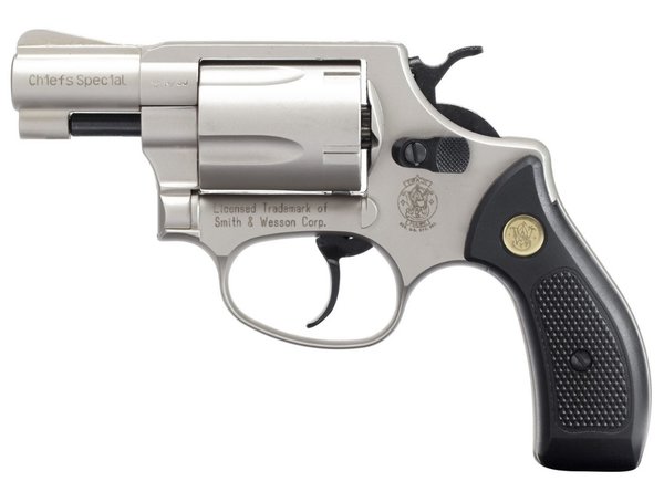 Smith & Wesson Chief Spezial Signalrecolver nickel 9mm P.K.