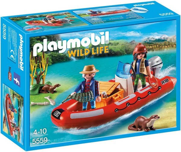 PLAYMOBIL Wild Life 5559 Schlauchboot mit Wilderern Neu OVP