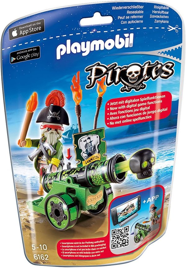 Playmobil 6162 - Grüne App-Kanone mit Piratenkapitän Neu OVP