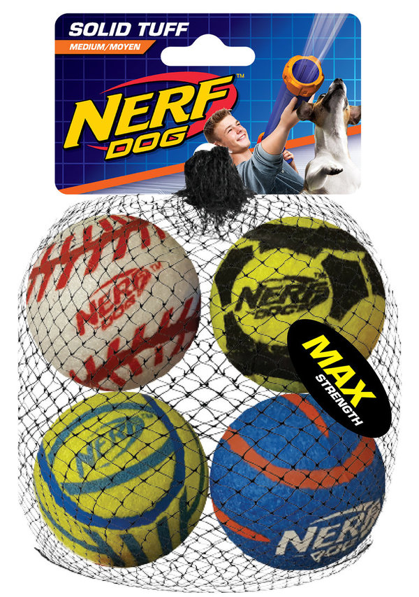 Nerf Tennisbälle maxi-stark 6,4 cm, 4er Set