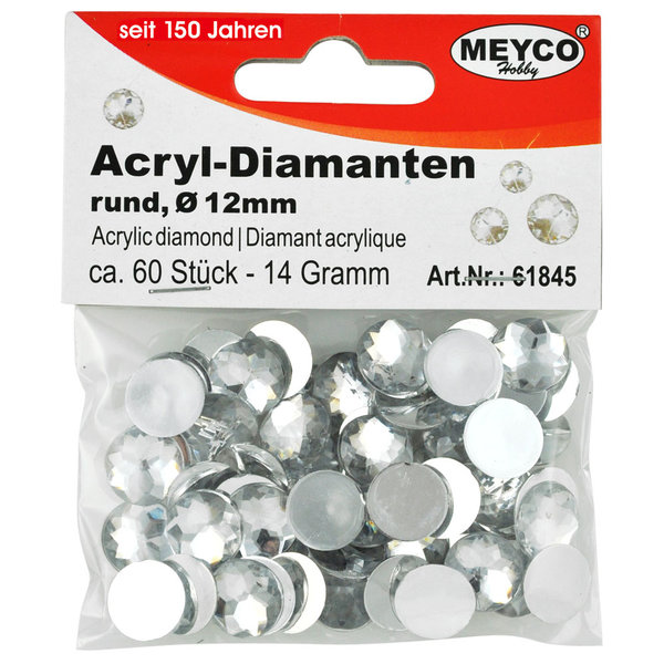 Acryl-Diamanten, Ø 12mm, 14g (ca. 60 Stk)