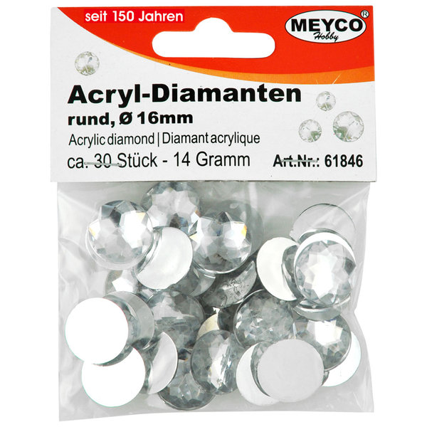 Acryl-Diamanten, Ø 16mm, 14g (ca. 30 Stk)